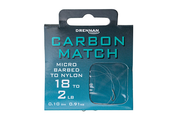 drennan coarse fishing hooks Drennan Carbon Match Hooks To Nylon