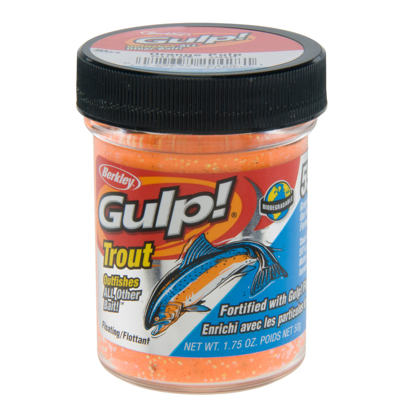 Berkley Gulp Glitter Trout Bait Orange Pulp