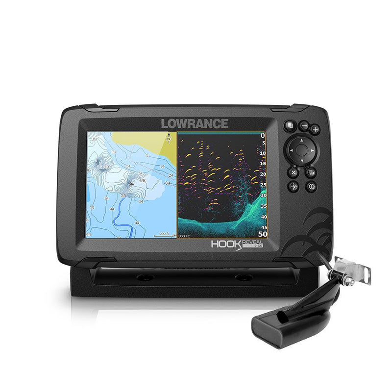 Lowrance Hook Reveal 7 Fishfinder Mid/High CHIRP DownScan Transducer