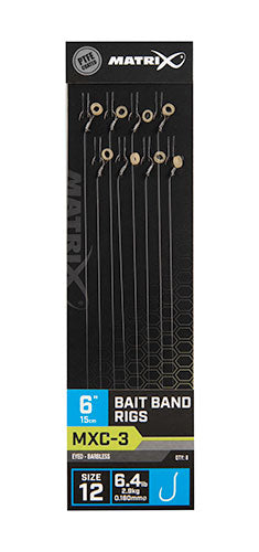 Matrix MXC-3 Bait Band Rigs Barbless 15cm/6ins
