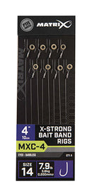 Matrix MXC-4 XStrong Bait Band Rigs Barbless 10cm/4ins