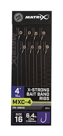 Matrix MXC-4 XStrong Bait Band Rigs Barbless 10cm/4ins