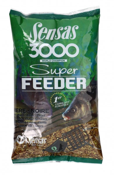 Sensas 3000 Super Feeder River Black groundbait