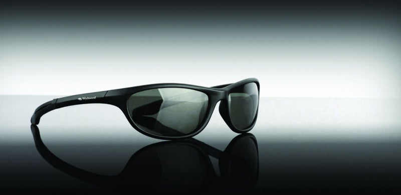 Wychwood Sunglasses Black Wrap Around Smoke Lens T9008