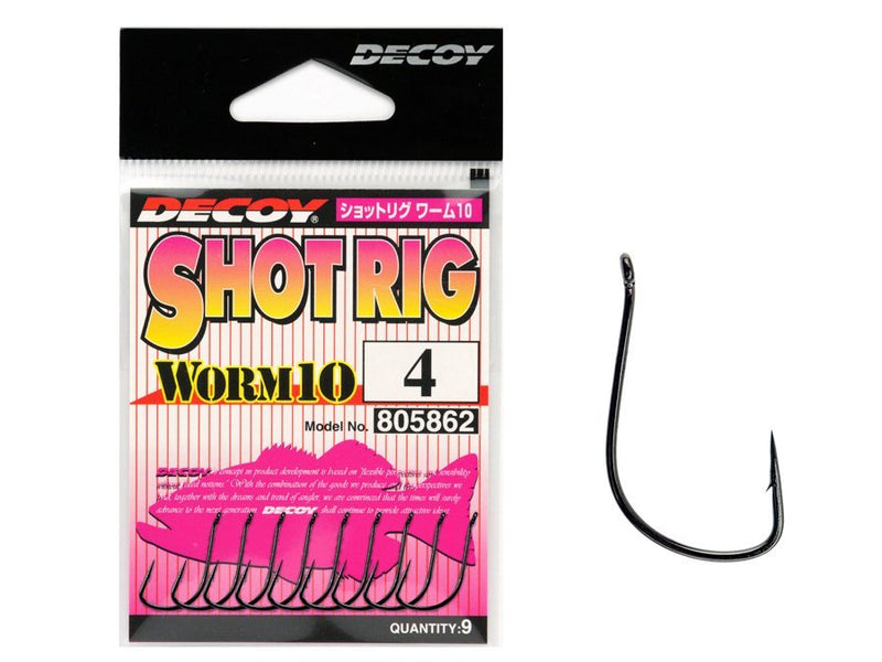 Decoy Worm10 Shot Rig Hooks